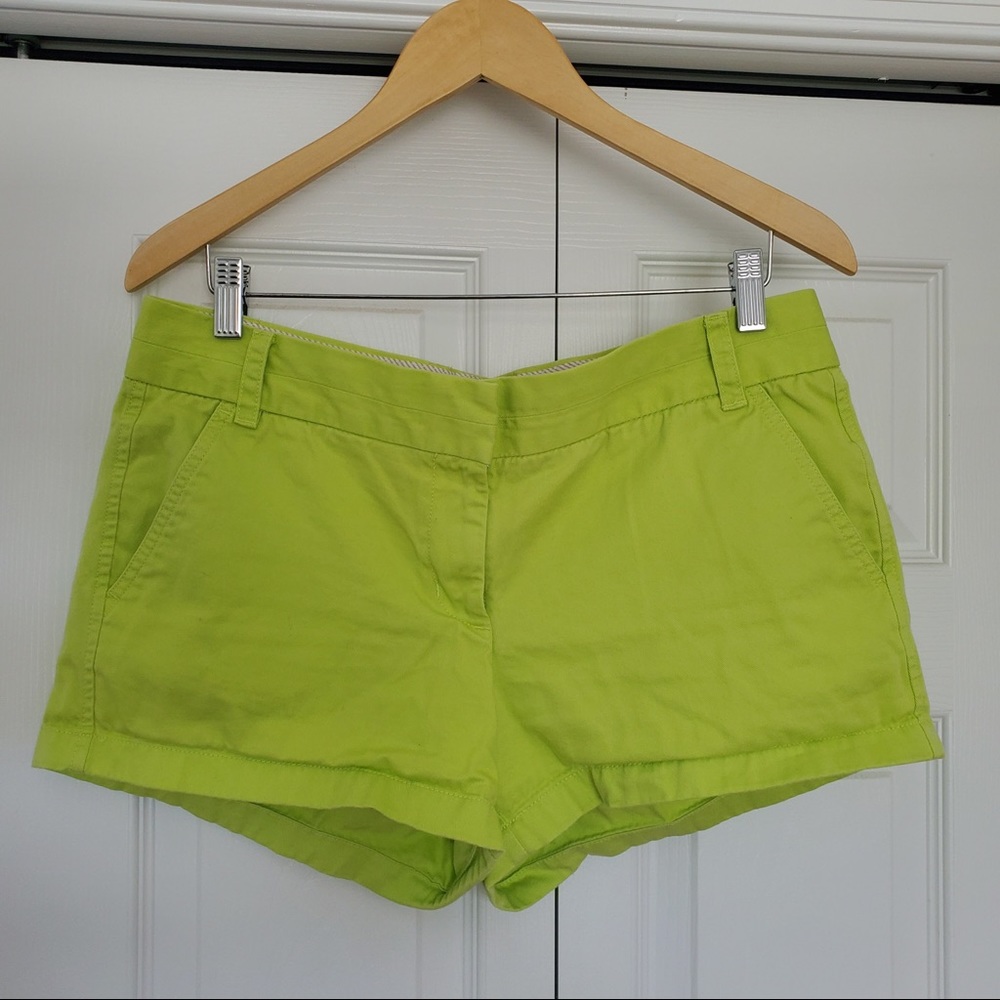 J Crew Lime Green Chino Shorts